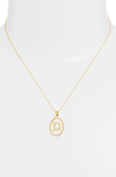 Shop Argento Vivo Initial Pendant Necklace In Gold D