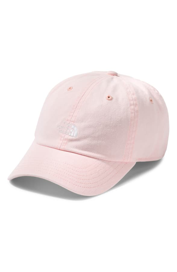 pink north face cap