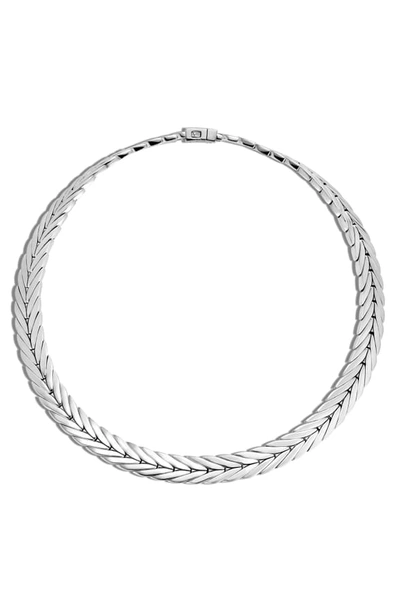 Shop John Hardy Modern Chain Collar Necklace In Silver
