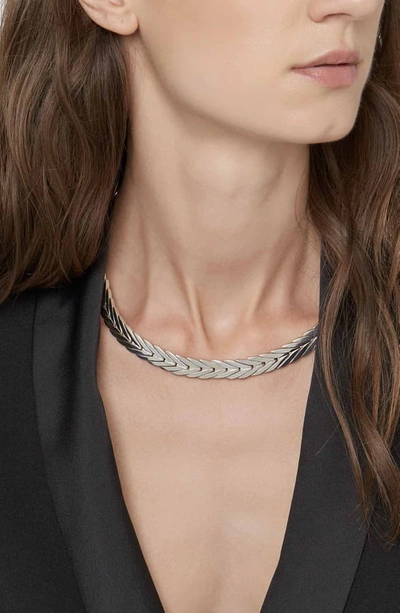 Shop John Hardy Modern Chain Collar Necklace In Silver