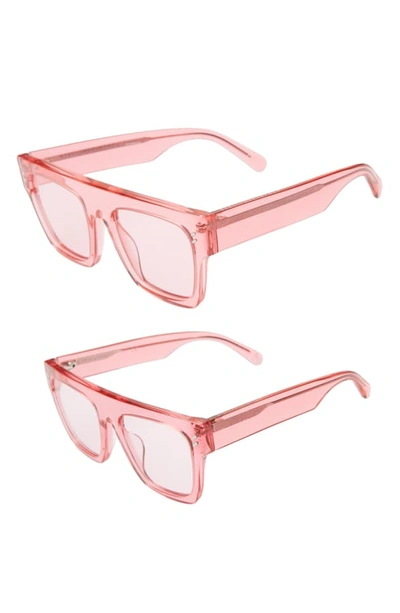 Shop Stella Mccartney Mum & Me 51mm Tinted Flat Top Sunglasses Set In Pink