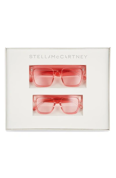 Shop Stella Mccartney Mum & Me 51mm Tinted Flat Top Sunglasses Set In Pink