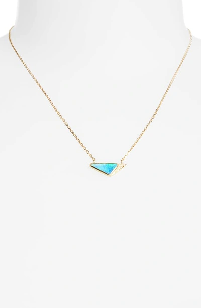 Shop Brooke Gregson Geo Halo Boulder Opal Necklace In Gold