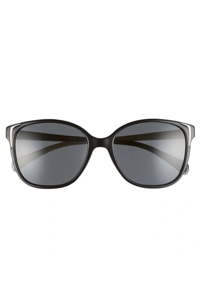 Shop Prada 55mm Retro Sunglasses In Black Solid