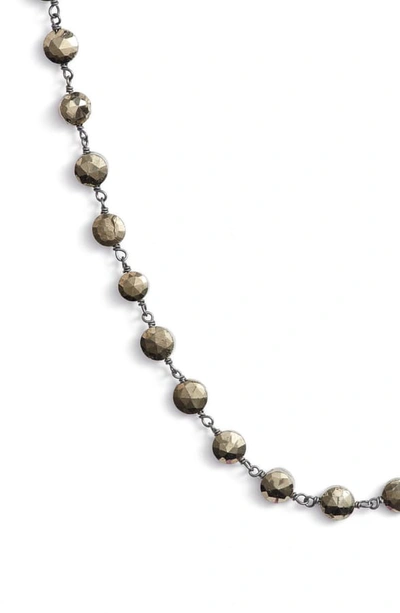 Shop Ela Rae Diana Coin Necklace In Pyrite/ Silver
