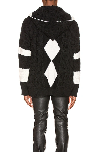 Shop Saint Laurent Baja Sweater In Black & Natural