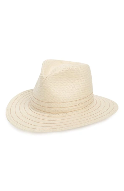 Shop Rag & Bone Packable Straw Fedora - White In Natural