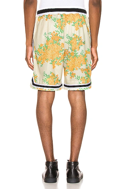 Shop John Elliott Basketball Shorts In Ivory Bougainvillea