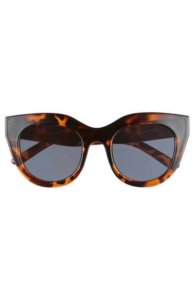 Shop Le Specs Air Heart 51mm Sunglasses In Tortoise/ Smoke