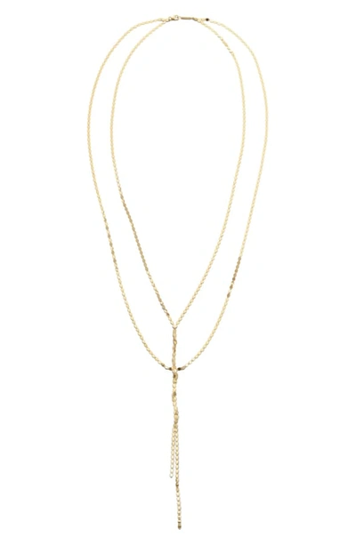 Shop Lana Jewelry Blake Y-necklace In Yellow Gold