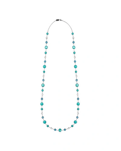 Shop Ippolita Lollipop Lollitini Long Necklace In Amalfi In Blue Pattern