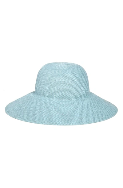 Shop Eric Javits 'hampton' Straw Sun Hat In Aqua