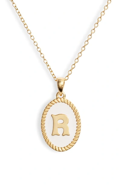 Shop Argento Vivo Initial Pendant Necklace In Gold R