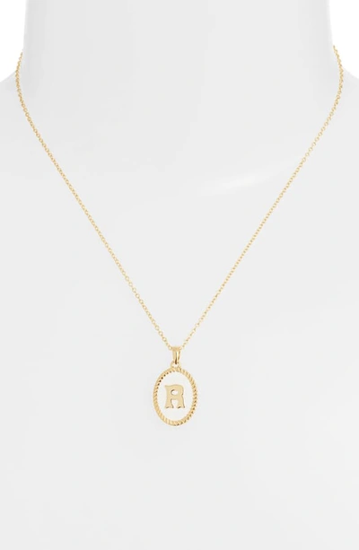Shop Argento Vivo Initial Pendant Necklace In Gold R