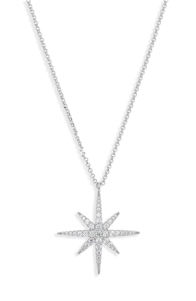 Shop Apm Monaco Meteorites Rose Pendant Necklace In Silver
