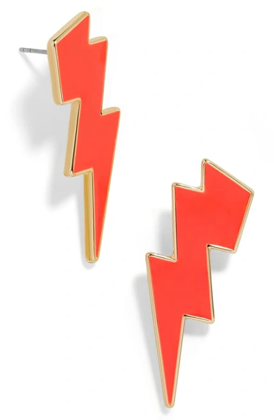 Shop Baublebar Lightning Bolt Earrings In Red