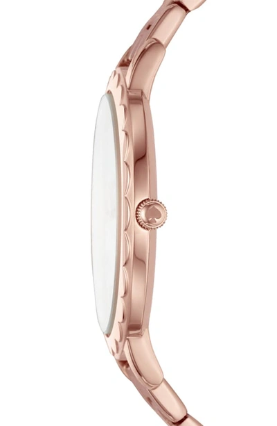 Shop Kate Spade Metro Bracelet Watch, 38mm In Rose Gold/ White/ Rose Gold