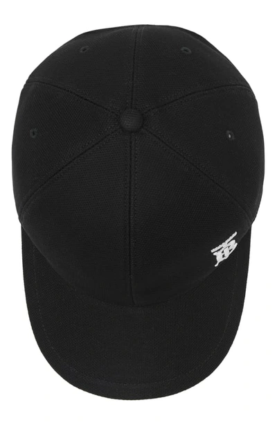 Shop Burberry Tb Embroidered Baseball Cap - Black