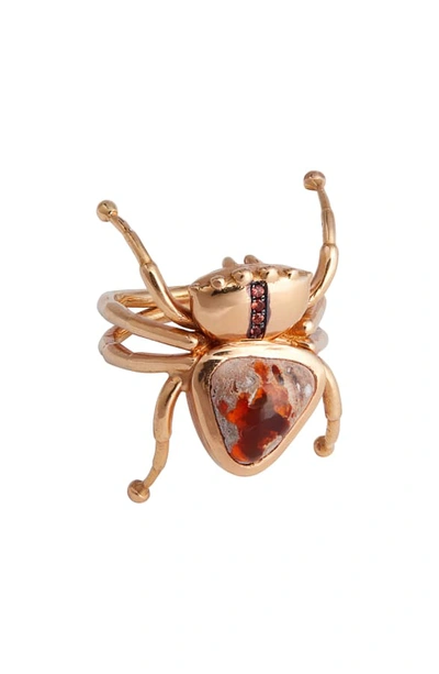 Shop Daniela Villegas Spider Ring In Rose Gold