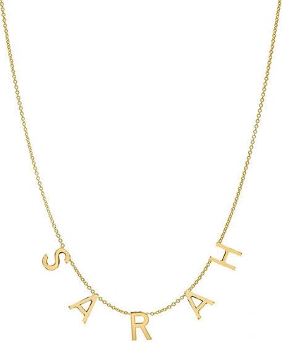 Shop Zoe Lev Jewelry Personalized 14k Gold 5-initial Necklace