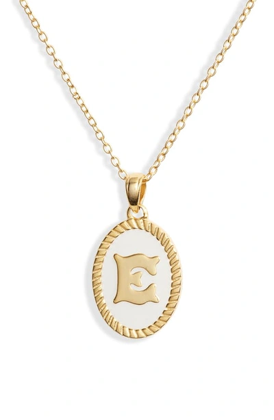 Shop Argento Vivo Initial Pendant Necklace In Gold E