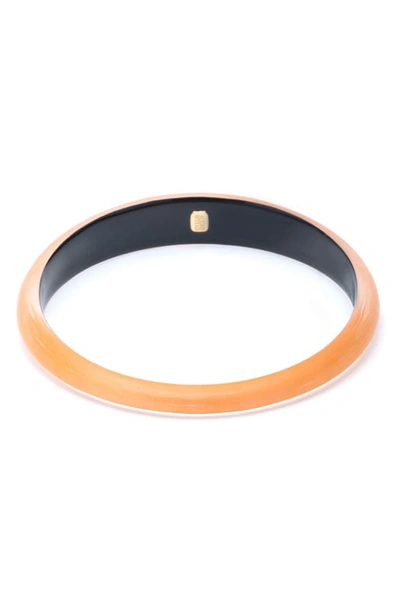 Shop Alexis Bittar 'lucite' Skinny Tapered Bangle In Tangerine
