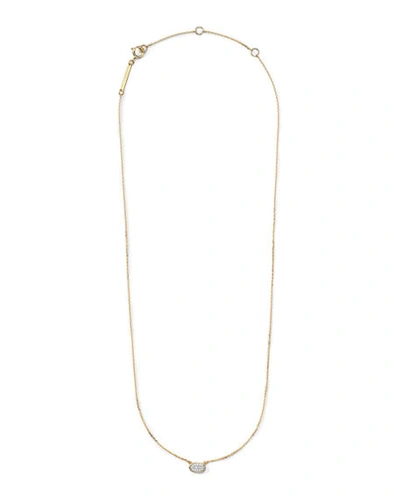 Shop Kendra Scott Marisa 14k Pave Diamond-oval Necklace In Gold