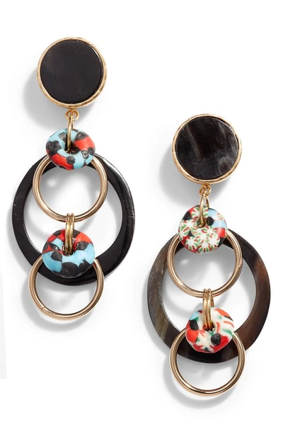 Shop Akola Malaika Drop Earrings In Black/ Multi