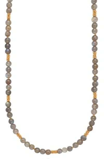 Shop Anna Beck Long Labradorite Necklace In Gold/ Labradorite