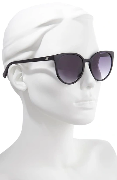 Shop Le Specs Armada 54mm Cat Eye Sunglasses In Black/ Smoke Gradient