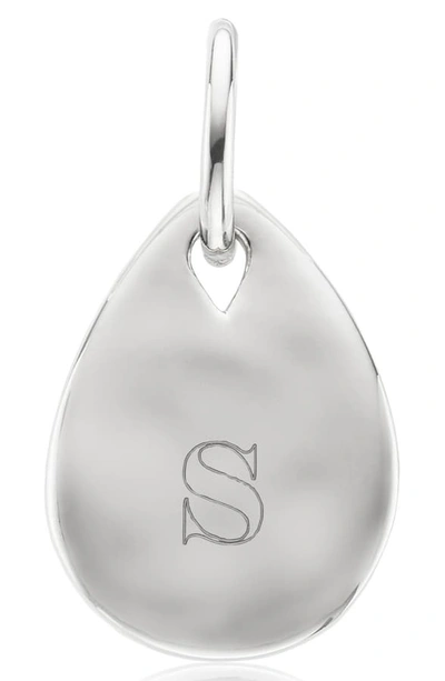 Shop Monica Vinader Engravable Ziggy Petal Pendant Necklace In Silver