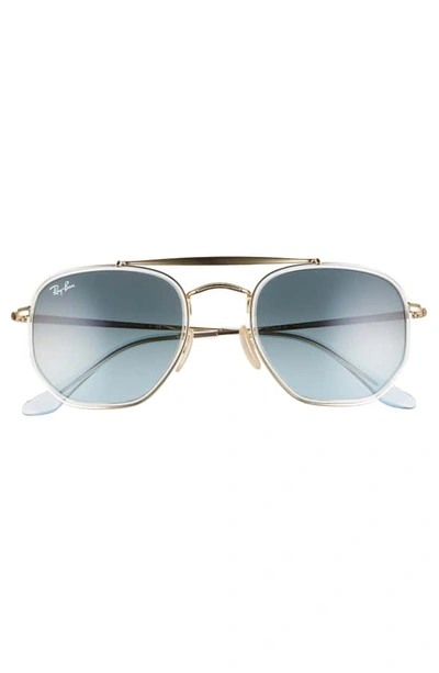 Shop Ray Ban 52mm Aviator Sunglasses - Gold/ Blue Gradient