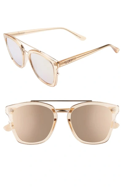 Shop Quay X Chrissy Teigen Sweet Dreams 51mm Square Sunglasses In Champagne/ Rose
