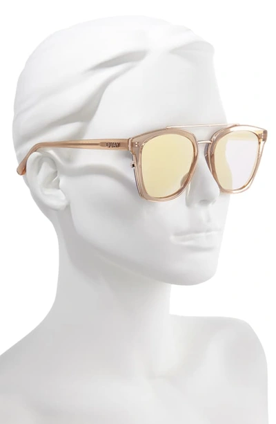 Shop Quay X Chrissy Teigen Sweet Dreams 51mm Square Sunglasses In Champagne/ Rose