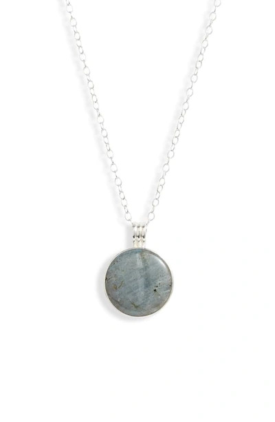 Shop Anna Beck Long Labradorite Pendant Necklace In Silver/ Labradorite
