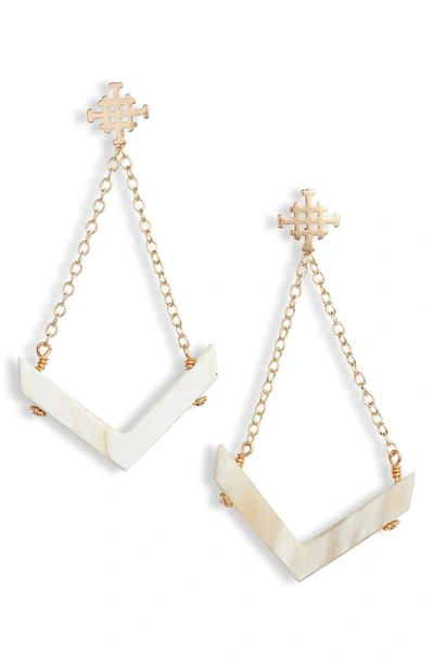 Shop Akola Kali Drop Earrings In Blonde