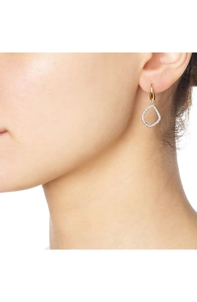 Shop Monica Vinader Riva Kite Diamond Drop Earrings In Gold