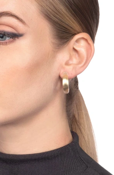 Shop Alexis Bittar Hoop Earrings In Gold