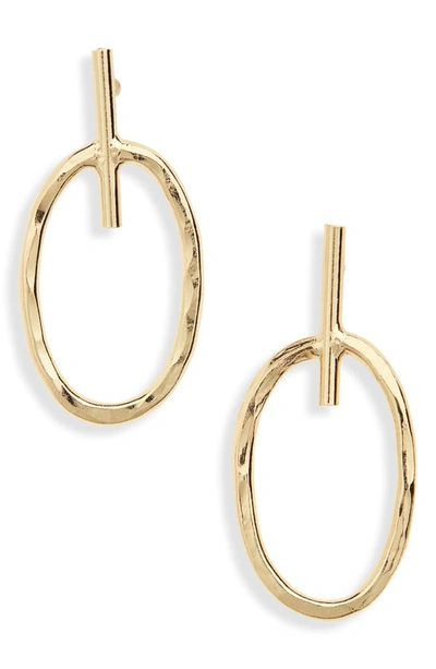 Shop Argento Vivo St. Barths Small Oval Hoop Earrings In Gold