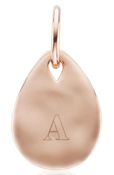 Shop Monica Vinader Engravable Ziggy Petal Pendant Necklace In Rose Gold