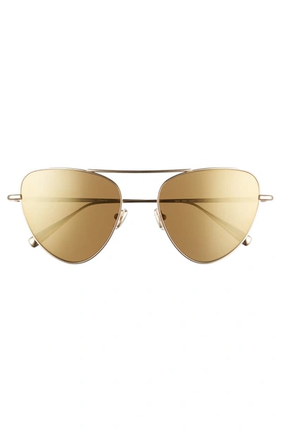 Shop Monse X Morgenthal Frederics Erica 57mm Cat Eye Sunglasses In Gold/ Brown