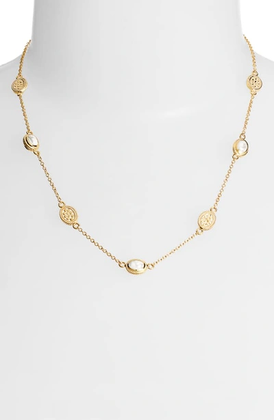 Shop Anna Beck Howlite Collar Necklace In Gold/ Howlite