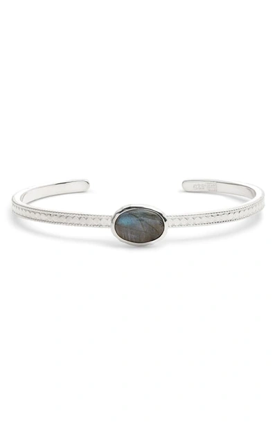 Shop Anna Beck Stone Cuff Bracelet In Silver/ Labradorite