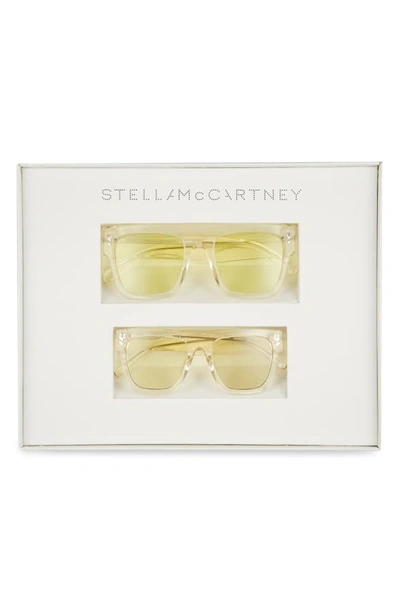 Shop Stella Mccartney Mum & Me 51mm Tinted Flat Top Sunglasses Set In Yellow