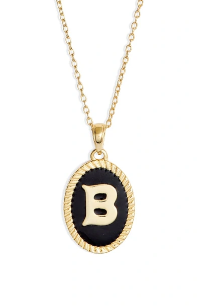 Shop Argento Vivo Initial Black Pendant Necklace