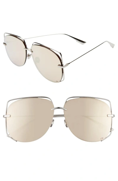 Shop Dior Stellair 61mm Aviator Sunglasses In Palladium/ Gold