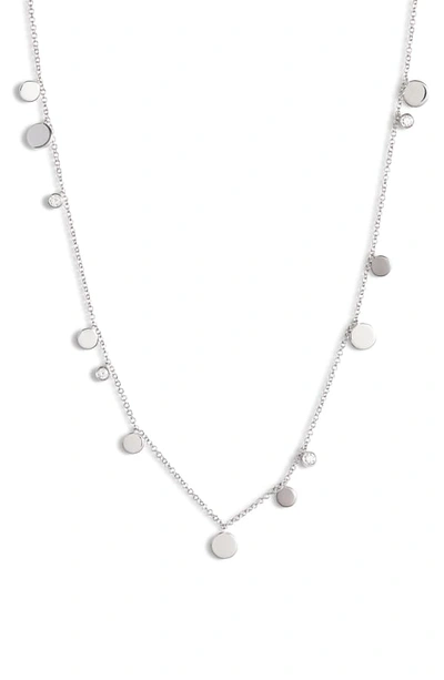Shop Ef Collection Diamond Confetti Necklace In White Gold/ Diamond