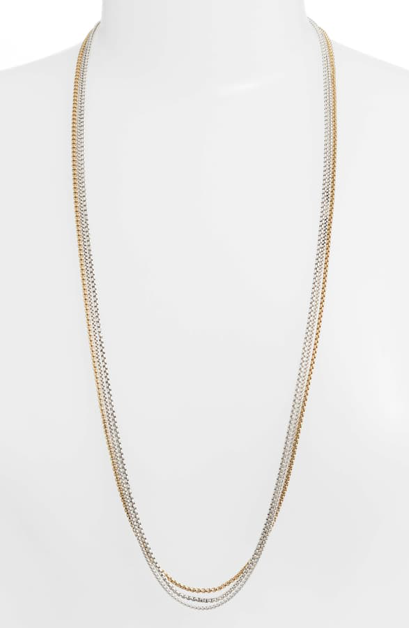 Download Jenny Bird Billie Layered Chain Necklace In Two Tone ...