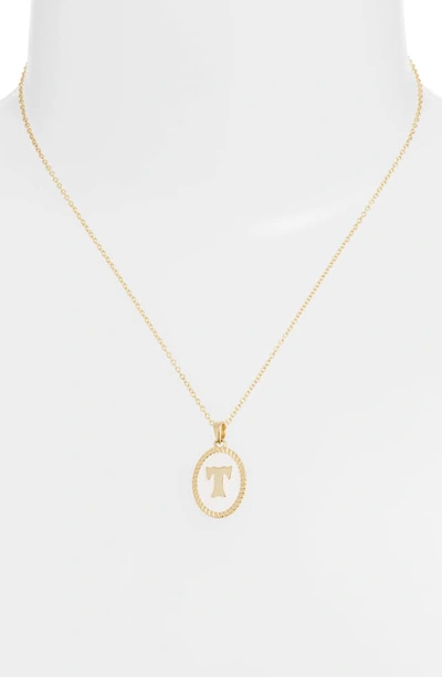 Shop Argento Vivo Initial Pendant Necklace In Gold T