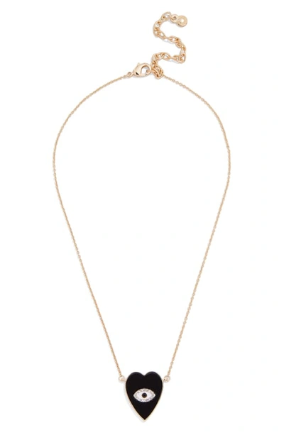 Shop Baublebar Muses Pendant Necklace In Gold/ Black